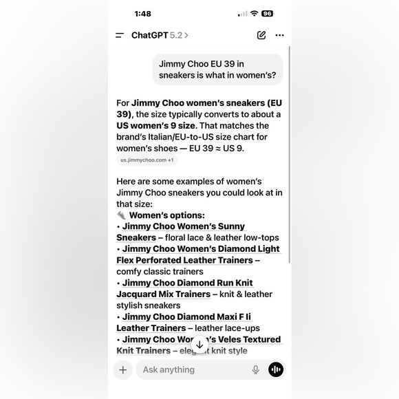 Jimmy Choo Women's Sneakers EU 39 / US 9 NWT - Picture 12 of 13